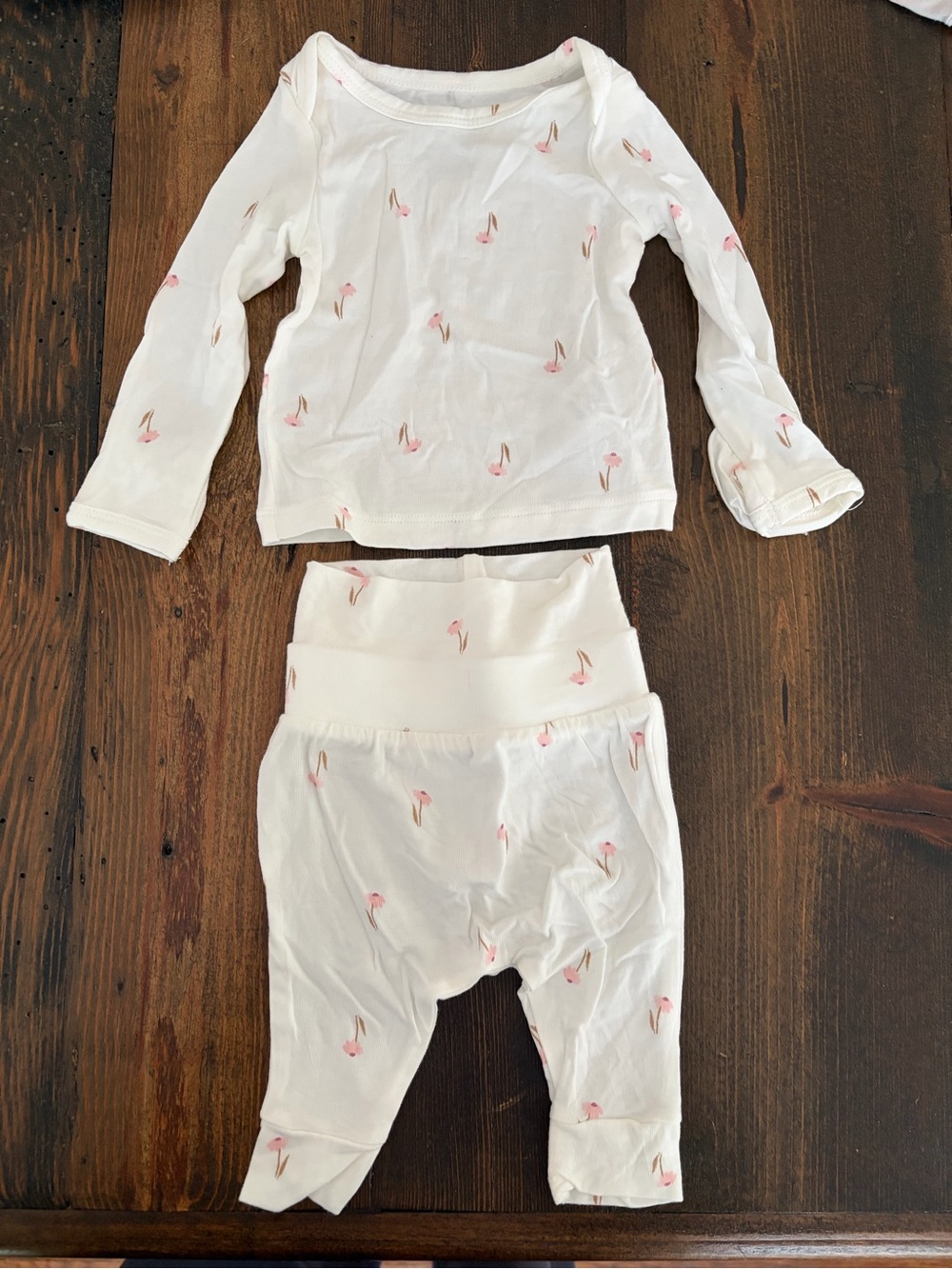 Carter's White Pajama Set with Pink Flamingo Print